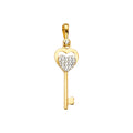 14K Yellow Gold Key, Music & Assorted Pendant - PT2372