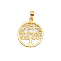 14K Yellow Gold Mom, Family, Baby & Heart Pendant - PT2387