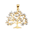 14K Yellow Gold Mom, Family, Baby & Heart Pendant - PT2388