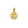 14K Yellow Gold Mom, Family, Baby & Heart Pendant - PT2394