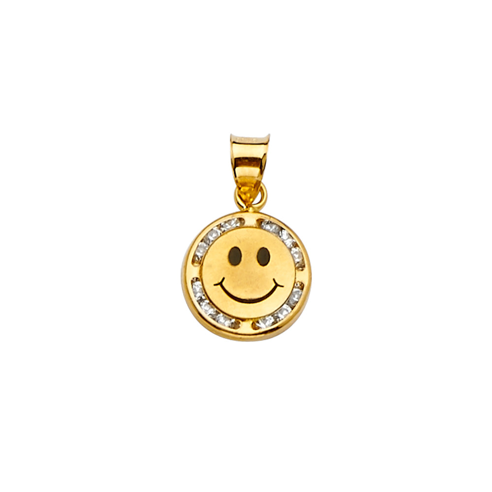 14K Yellow Gold Mom, Family, Baby & Heart Pendant - PT2394