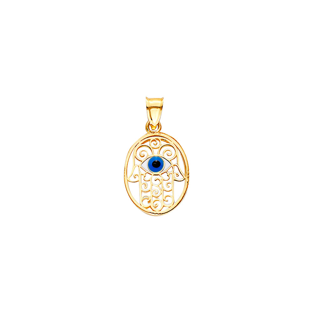 14K Yellow Gold Nature, Sports, Evil Eye & Baby Pendant - PT2516