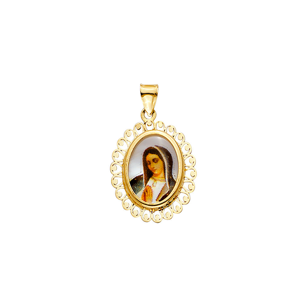 14K Yellow Gold Religious Pendant - PT2518