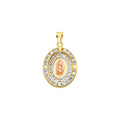 14K Yellow Gold Mom, Family, Baby & Heart Pendant - PT2523