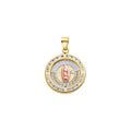 14K Yellow Gold Flower & 15 Años Pendant - PT2526