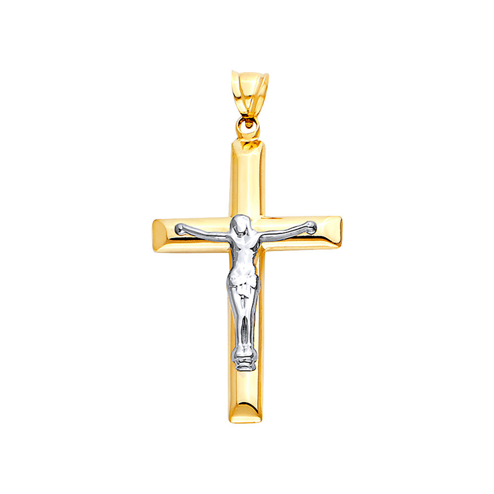 14K Yellow Gold Crucifix Cross Pendant - PT2528