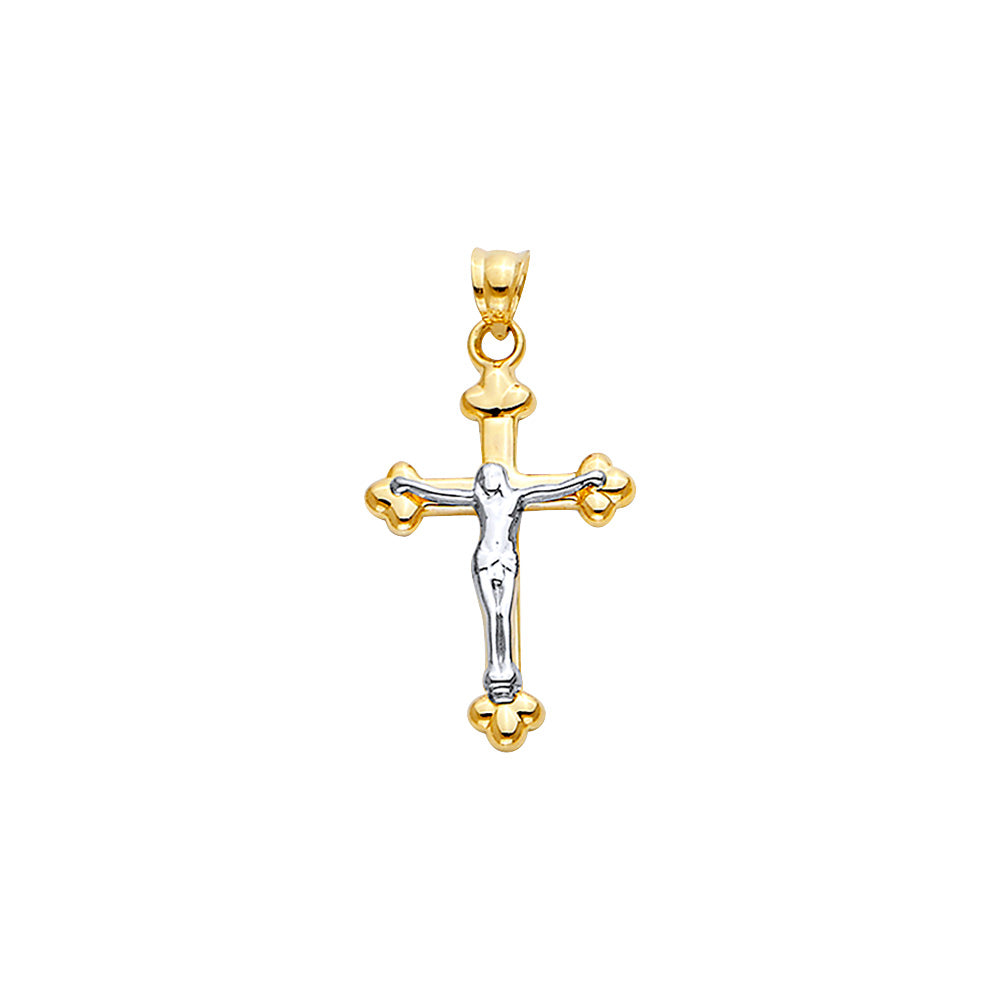14K Yellow Gold Crucifix Cross Pendant - PT2530