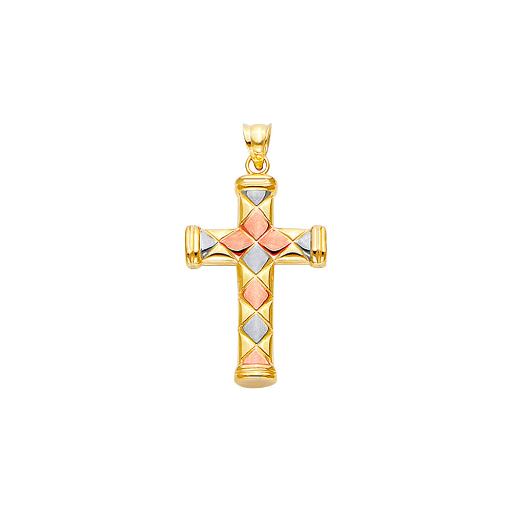 14K Yellow Gold Cross Pendant - PT2532