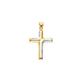 14K Yellow Gold Cross Pendant - PT2534