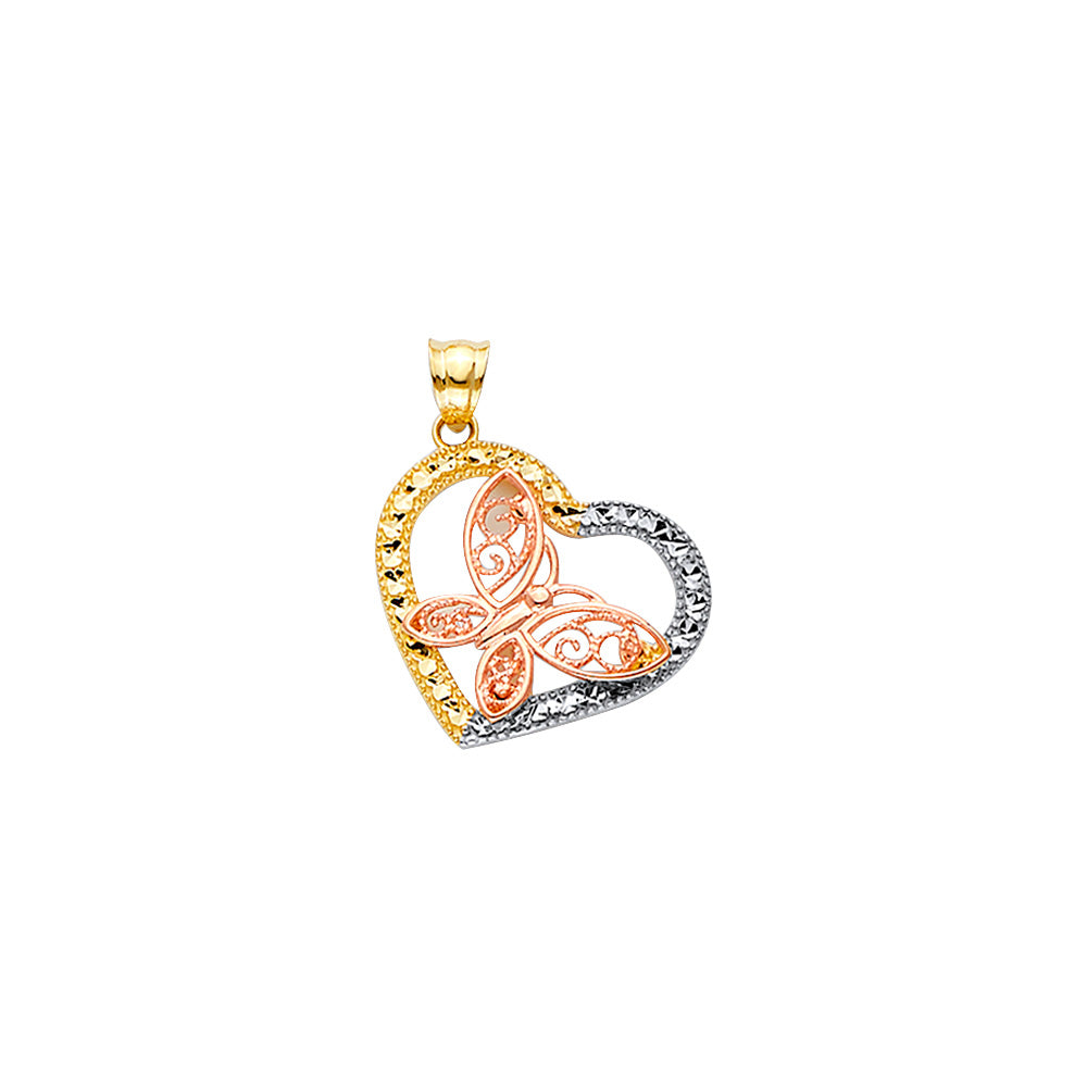 14K Yellow Gold Animal, Sea Life & Butterfly Pendant - PT2545