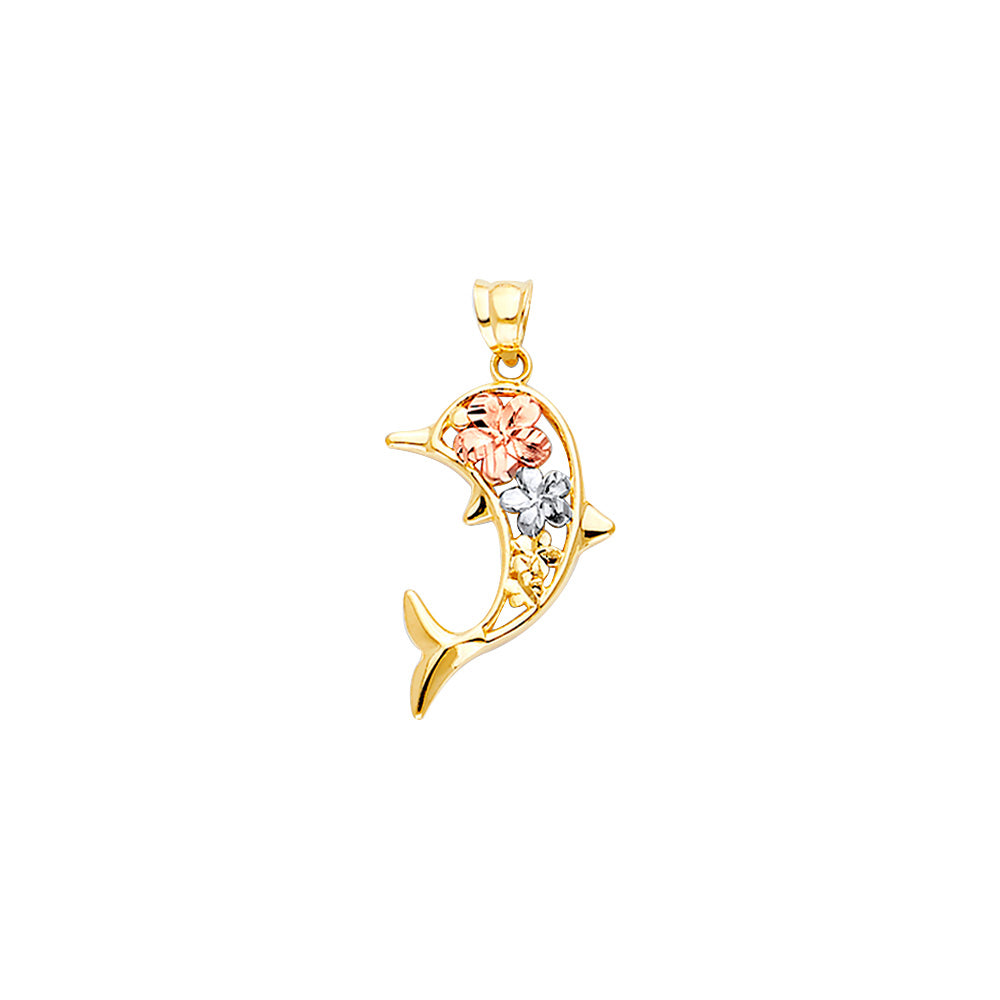 14K Yellow Gold Animal, Sea Life & Butterfly Pendant - PT2549
