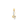 14K Yellow Gold Key, Music & Assorted Pendant - PT2554