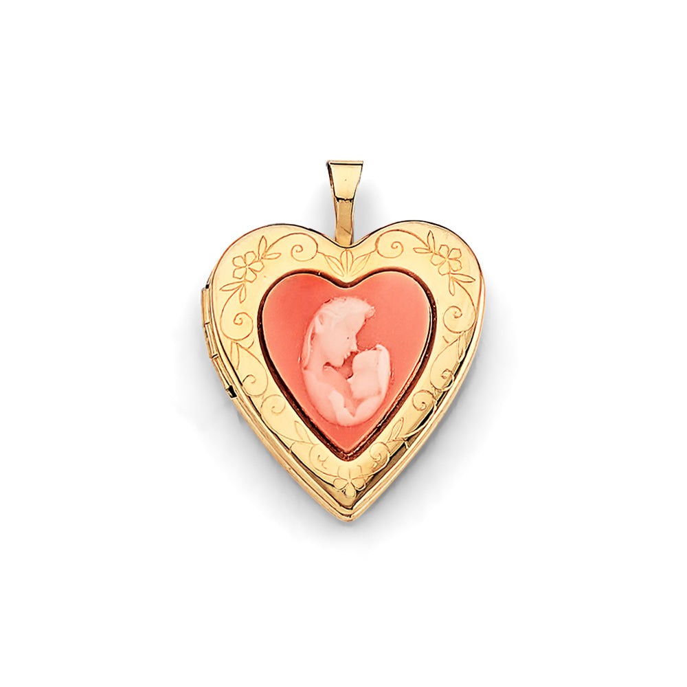 14K Yellow Gold Locket Pendant - PT2585