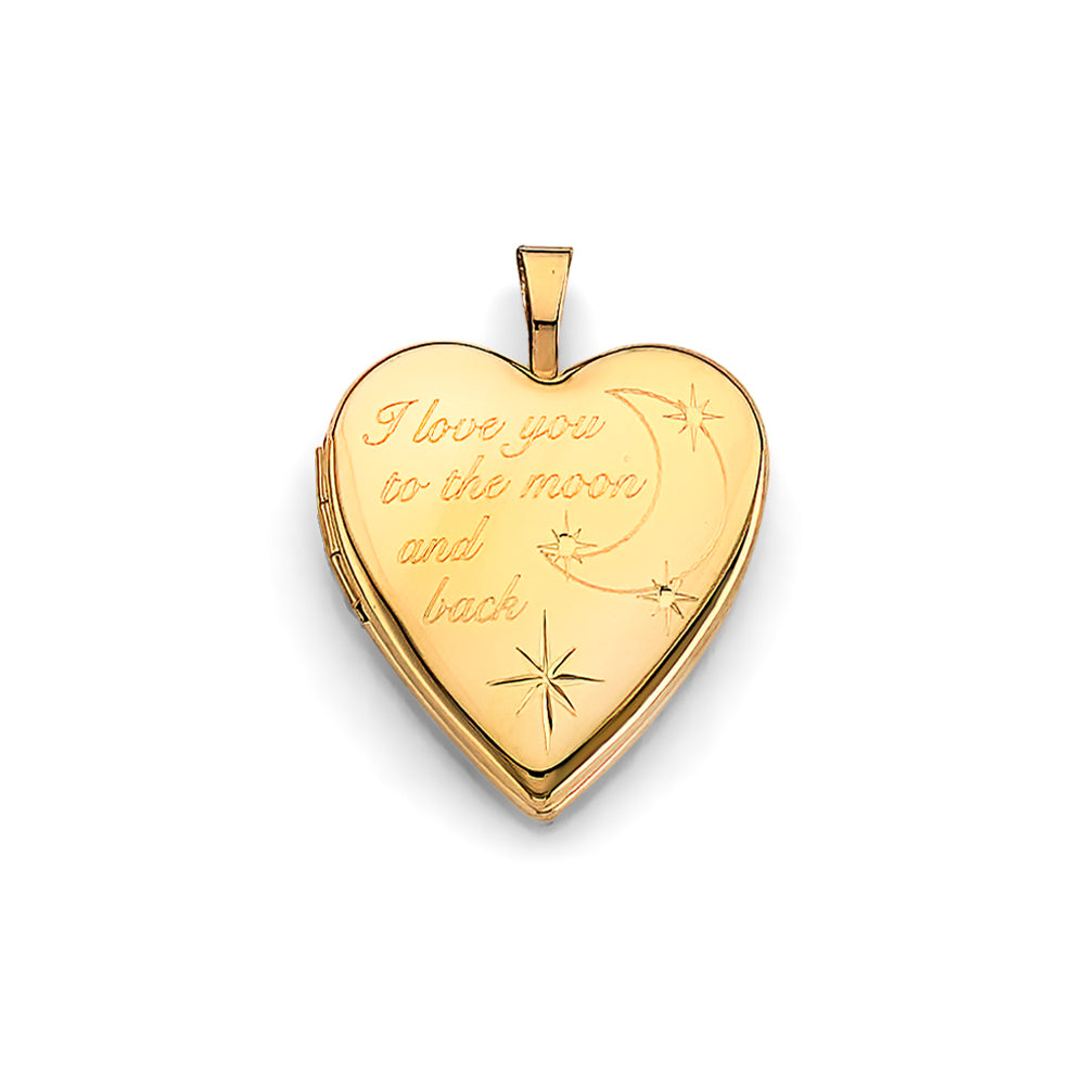 14K Yellow Gold Locket Pendant - PT2587