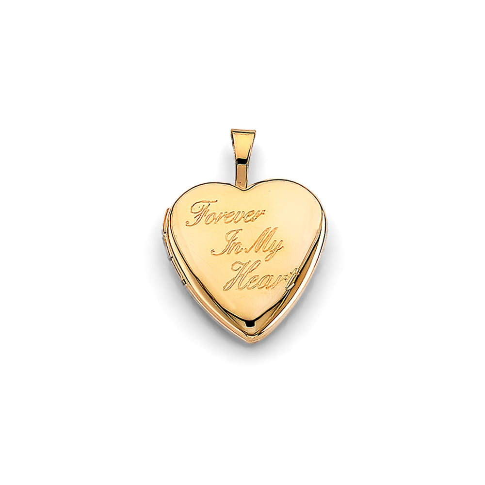 14K Yellow Gold Locket Pendant - PT2588