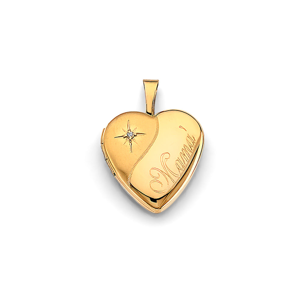 14K Yellow Gold Locket Pendant - PT2589
