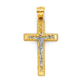 14K Yellow Gold Crucifix Cross Pendant - PT2592