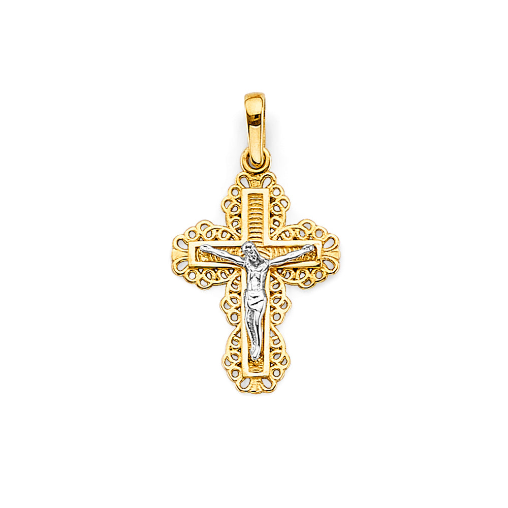 14K Yellow Gold Cross Pendant - PT2599