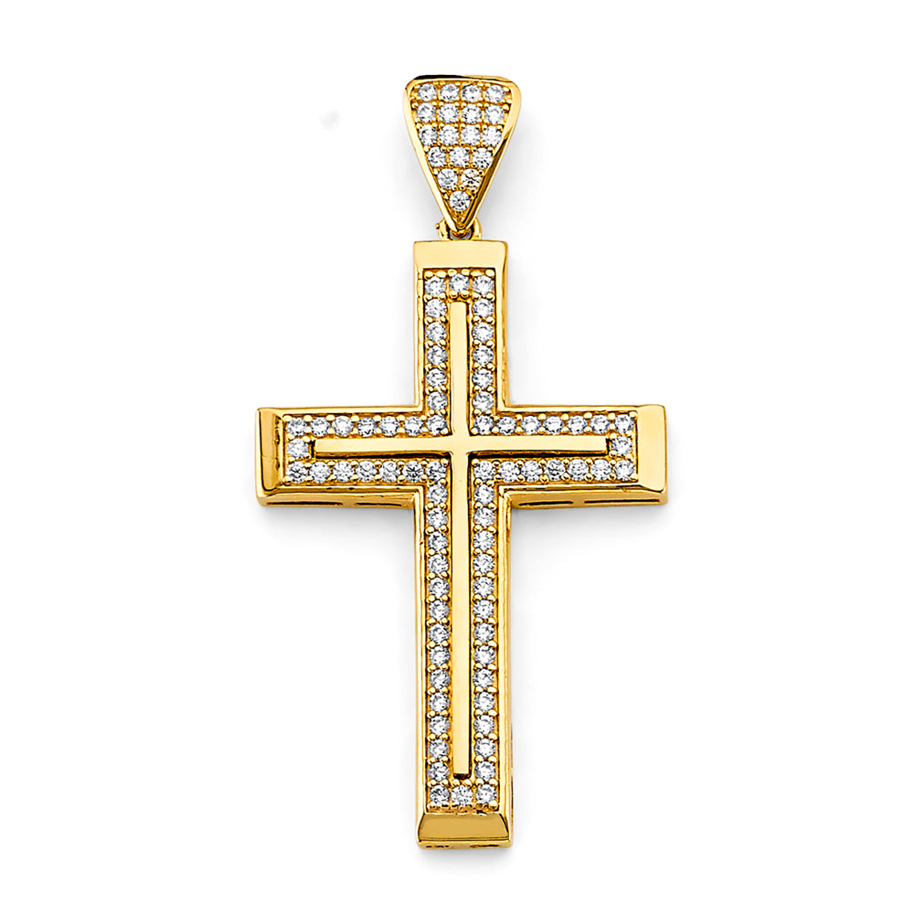 14K Yellow Gold Cross Pendant - PT2600