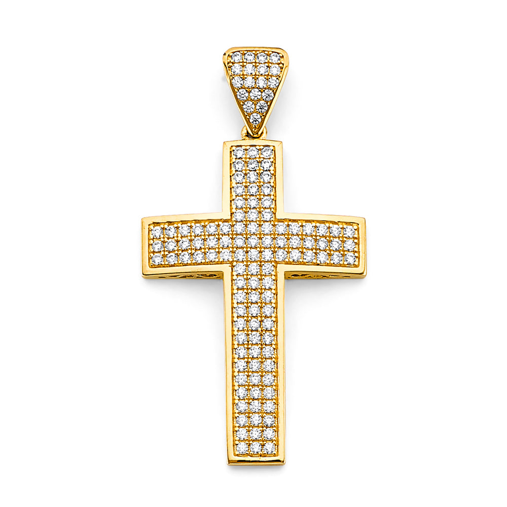 14K Yellow Gold Cross Pendant - PT2601