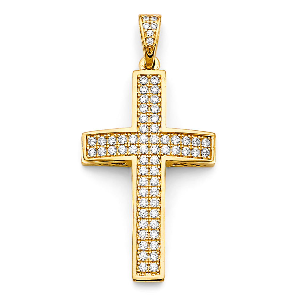 14K Yellow Gold Cross Pendant - PT2602