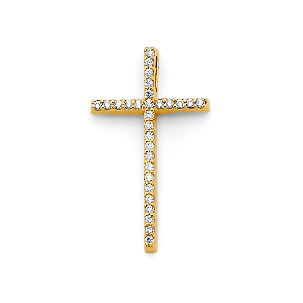 14K Yellow Gold Cross Pendant - PT2604
