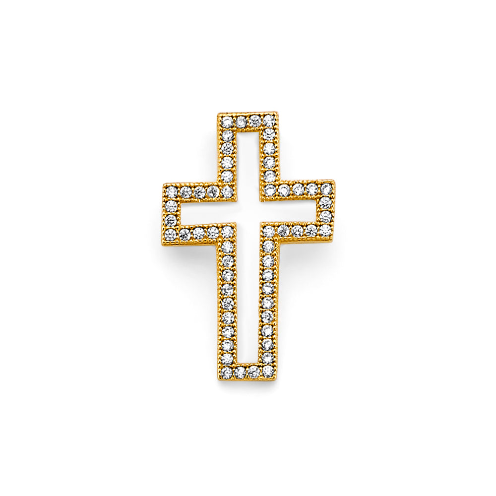 14K Yellow Gold Cross Pendant - PT2606