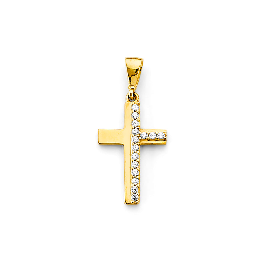14K Yellow Gold Cross Pendant - PT2610