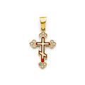14K Yellow Gold Cross Pendant - PT2612