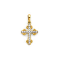 14K Yellow Gold Cross Pendant - PT2614