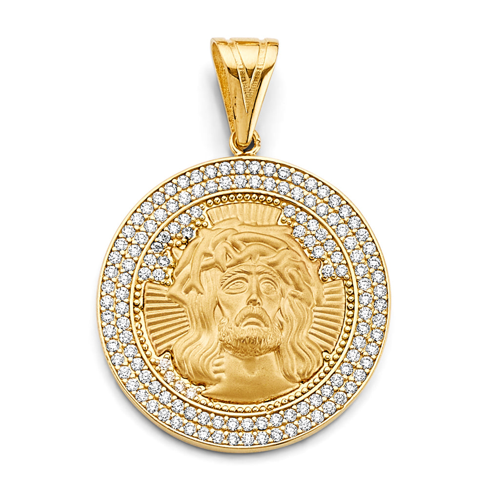14K Yellow Gold Religious Pendant - PT2619