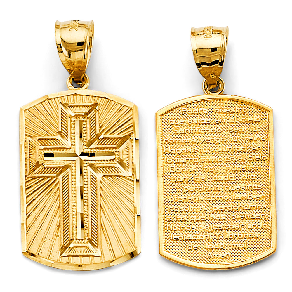 14K Yellow Gold Religious Pendant - PT2623