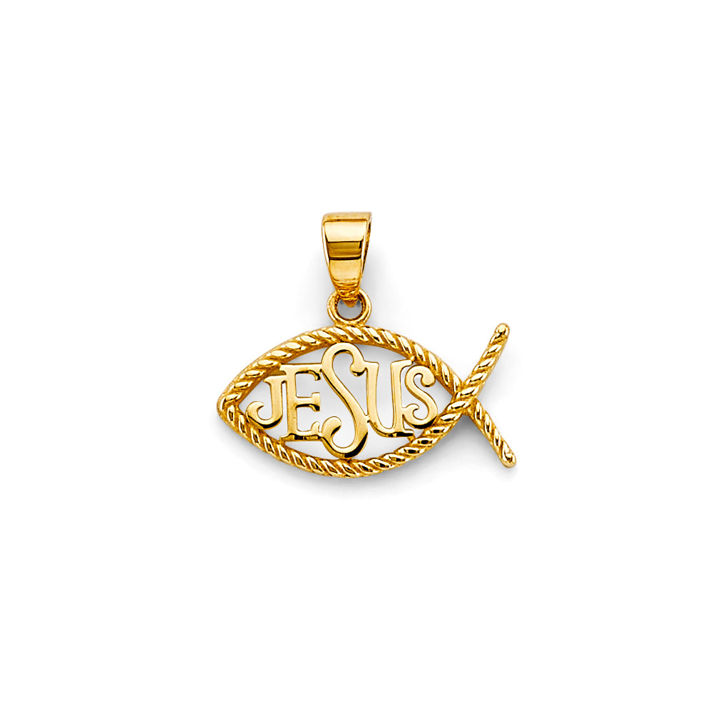 14K Yellow Gold Religious Pendant - PT2628