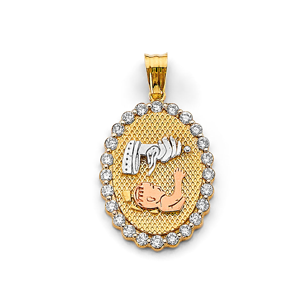 14K Yellow Gold Religious Pendant - PT2635