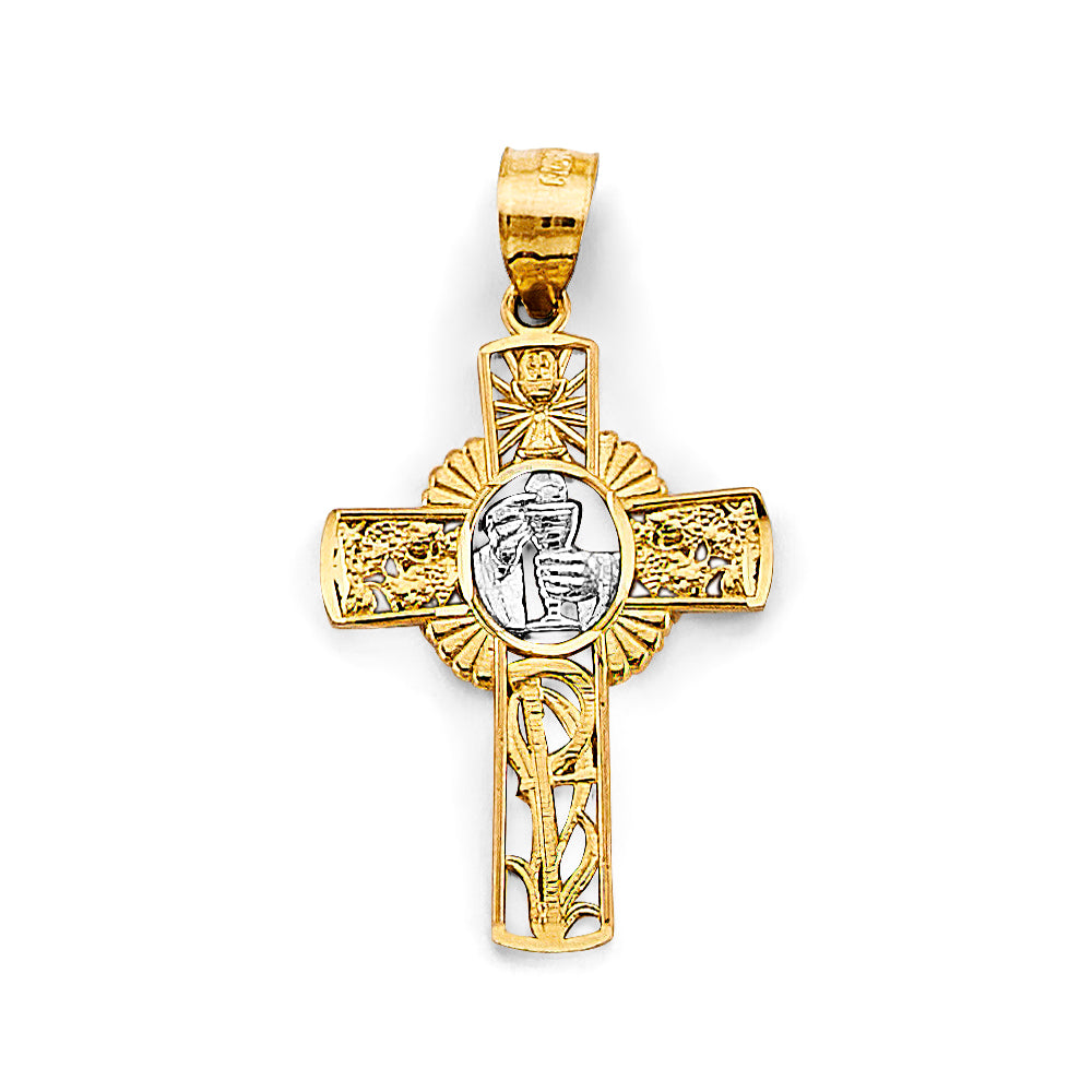 14K Yellow Gold Religious Pendant - PT2640