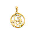 14K Yellow Gold Animal, Sea Life & Butterfly Pendant - PT2656