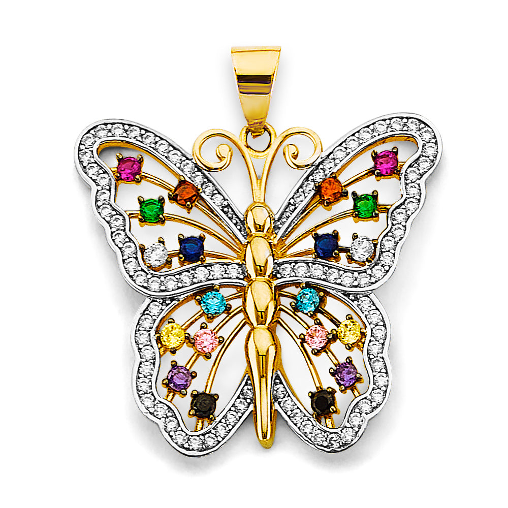 14K Yellow Gold Animal, Sea Life & Butterfly Pendant - PT2664