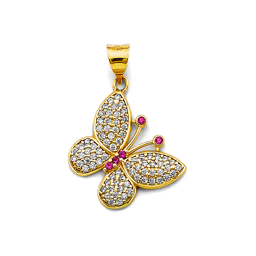 14K Yellow Gold Animal, Sea Life & Butterfly Pendant - PT2669