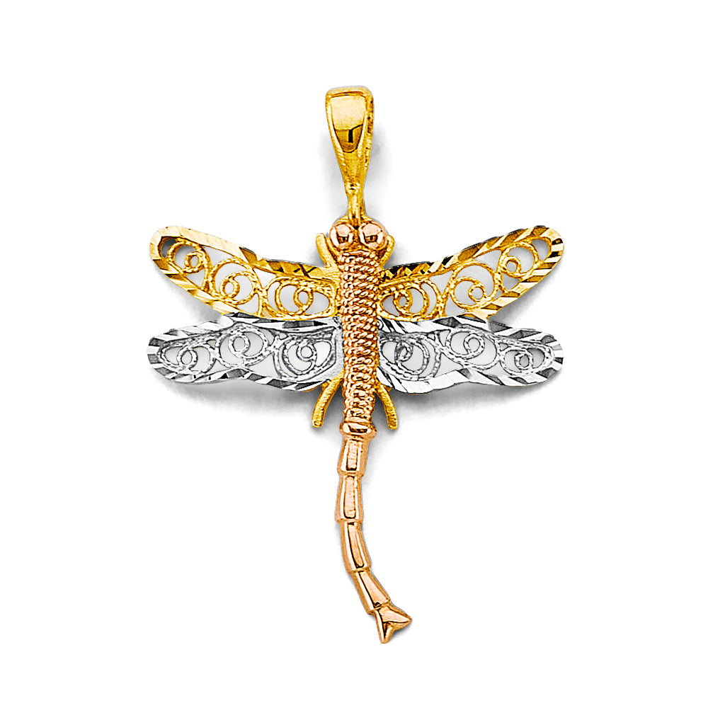 14K Yellow Gold Animal, Sea Life & Butterfly Pendant - PT2675
