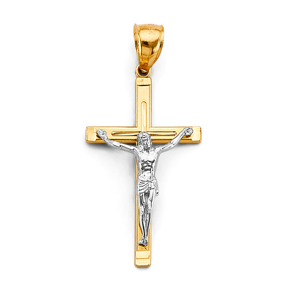 14K Yellow Gold Crucifix Cross Pendant - PT2711
