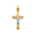 14K Yellow Gold Crucifix Cross Pendant - PT2713