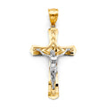 14K Yellow Gold Crucifix Cross Pendant - PT2714