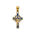 14K Yellow Gold Crucifix Cross Pendant - PT2716