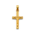14K Yellow Gold Crucifix Cross Pendant - PT2719