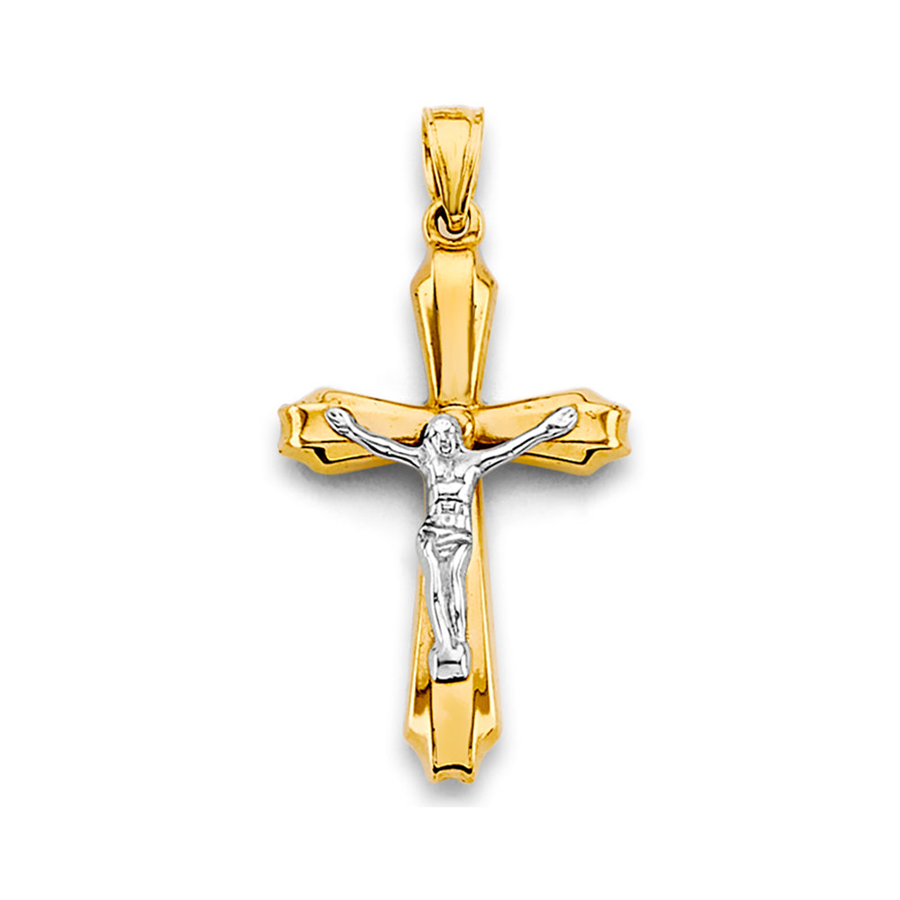 14K Yellow Gold Crucifix Cross Pendant - PT2720