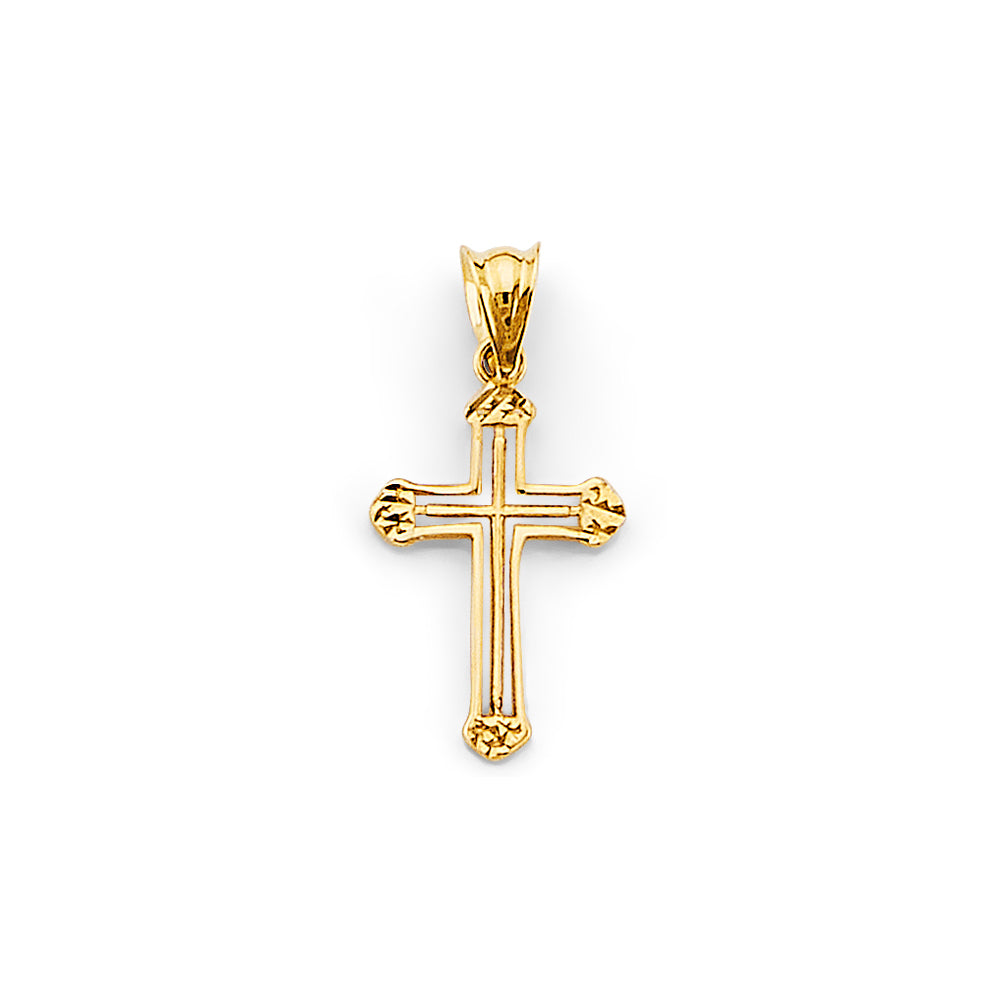 14K Yellow Gold Cross Pendant - PT2731