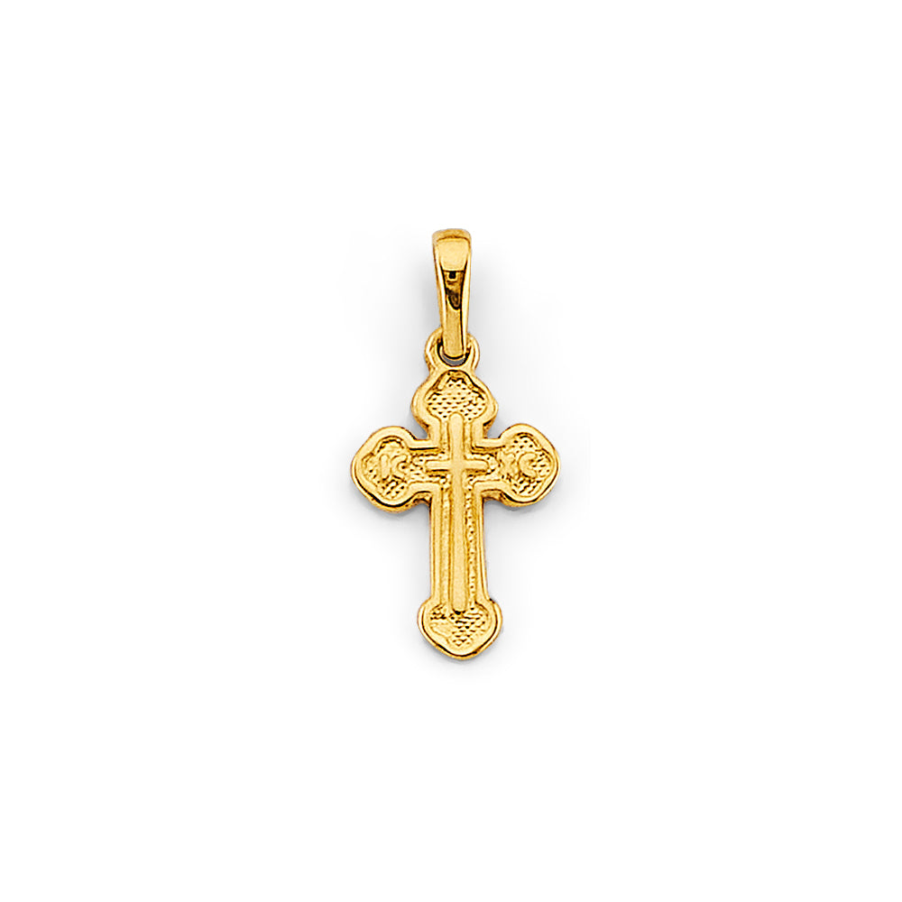14K Yellow Gold Cross Pendant - PT2733
