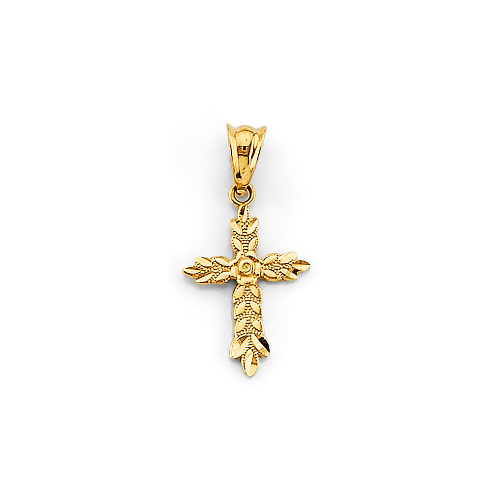 14K Yellow Gold Cross Pendant - PT2734