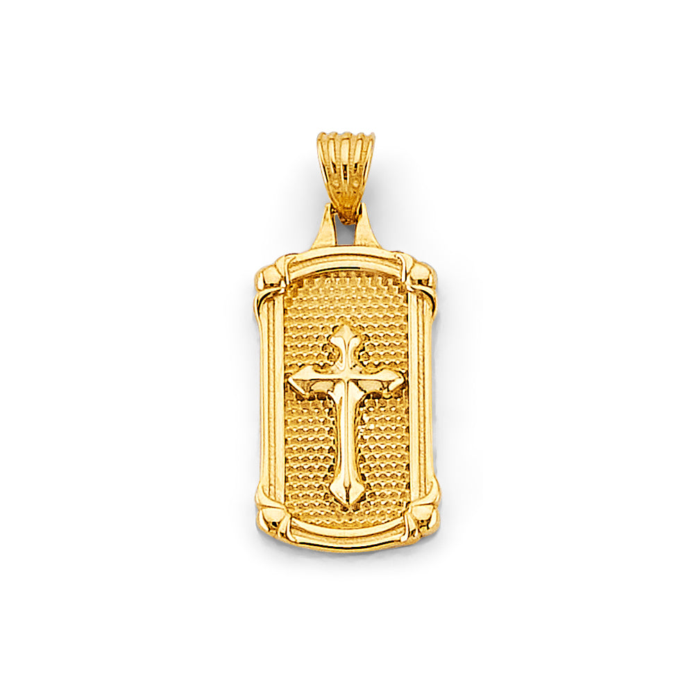 14K Yellow Gold Cross Pendant - PT2736