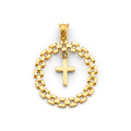 14K Yellow Gold Cross Pendant - PT2737